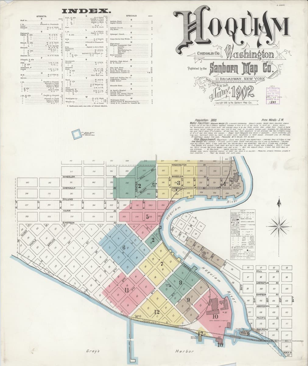 Hoquiam, Washington - 1902 Sanborn Map