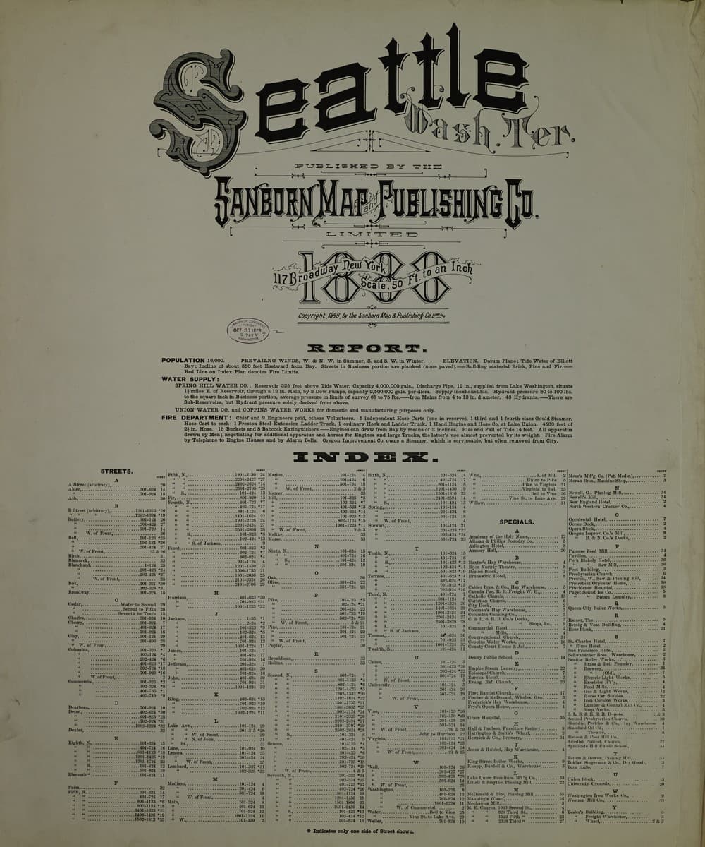 Seattle, Washington - 1888 Sanborn Map