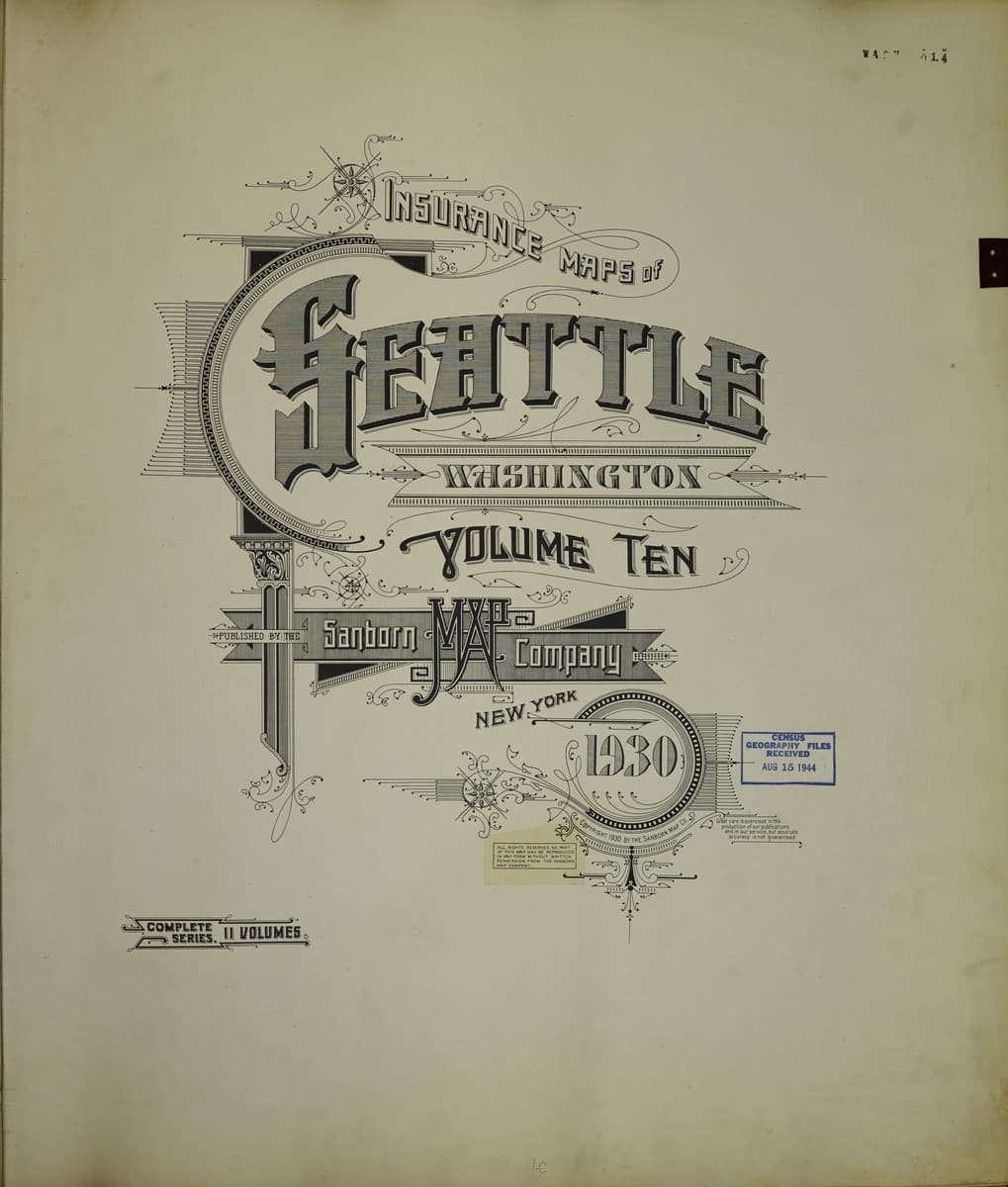 Seattle, Washington - 1930 Sanborn Map