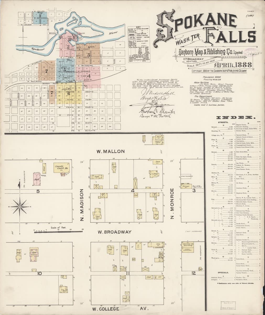 Spokane, Washington - 1888 Sanborn Map