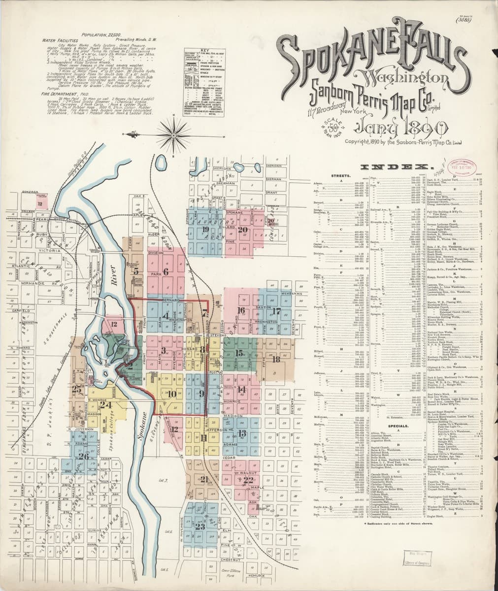 Spokane, Washington - 1890 Sanborn Map