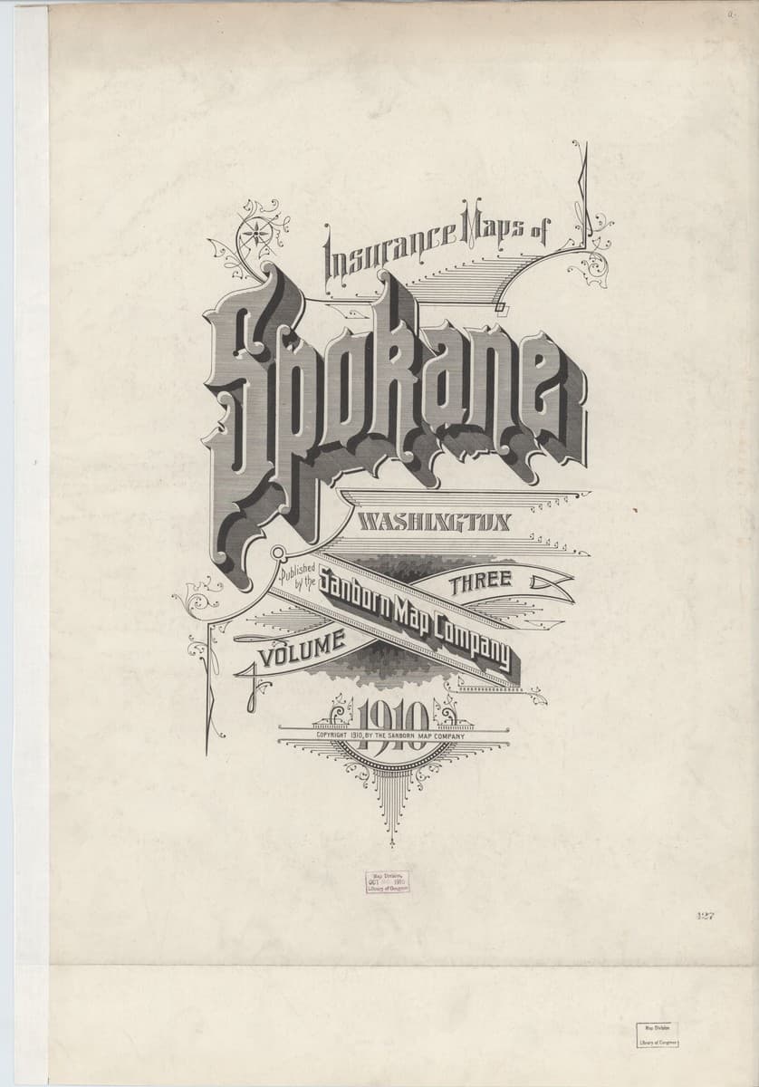 Spokane, Washington - 1910 Sanborn Map