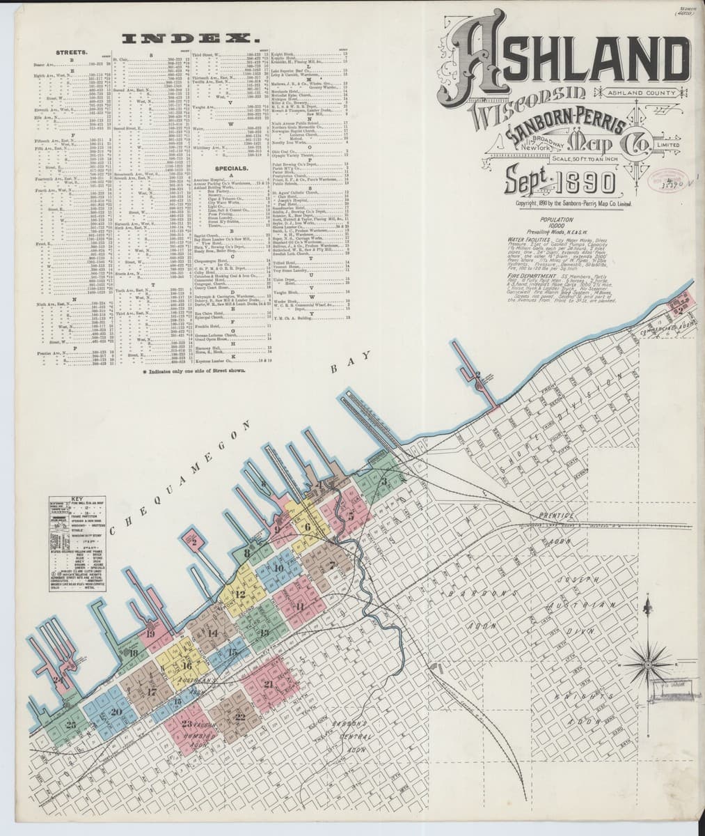 Ashland, Wisconsin - 1890 Sanborn Map