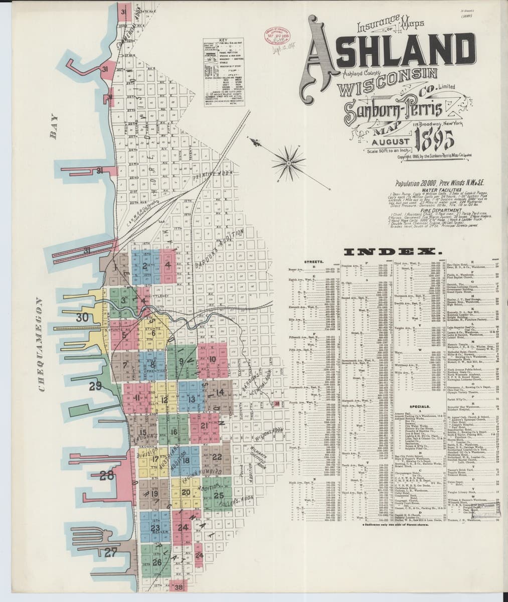 Ashland, Wisconsin - 1895 Sanborn Map