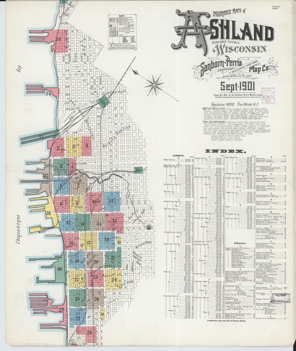Ashland, Wisconsin - 1901 Sanborn Map