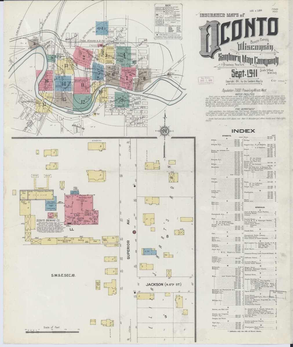 Oconto, Wisconsin - 1911 Sanborn Map