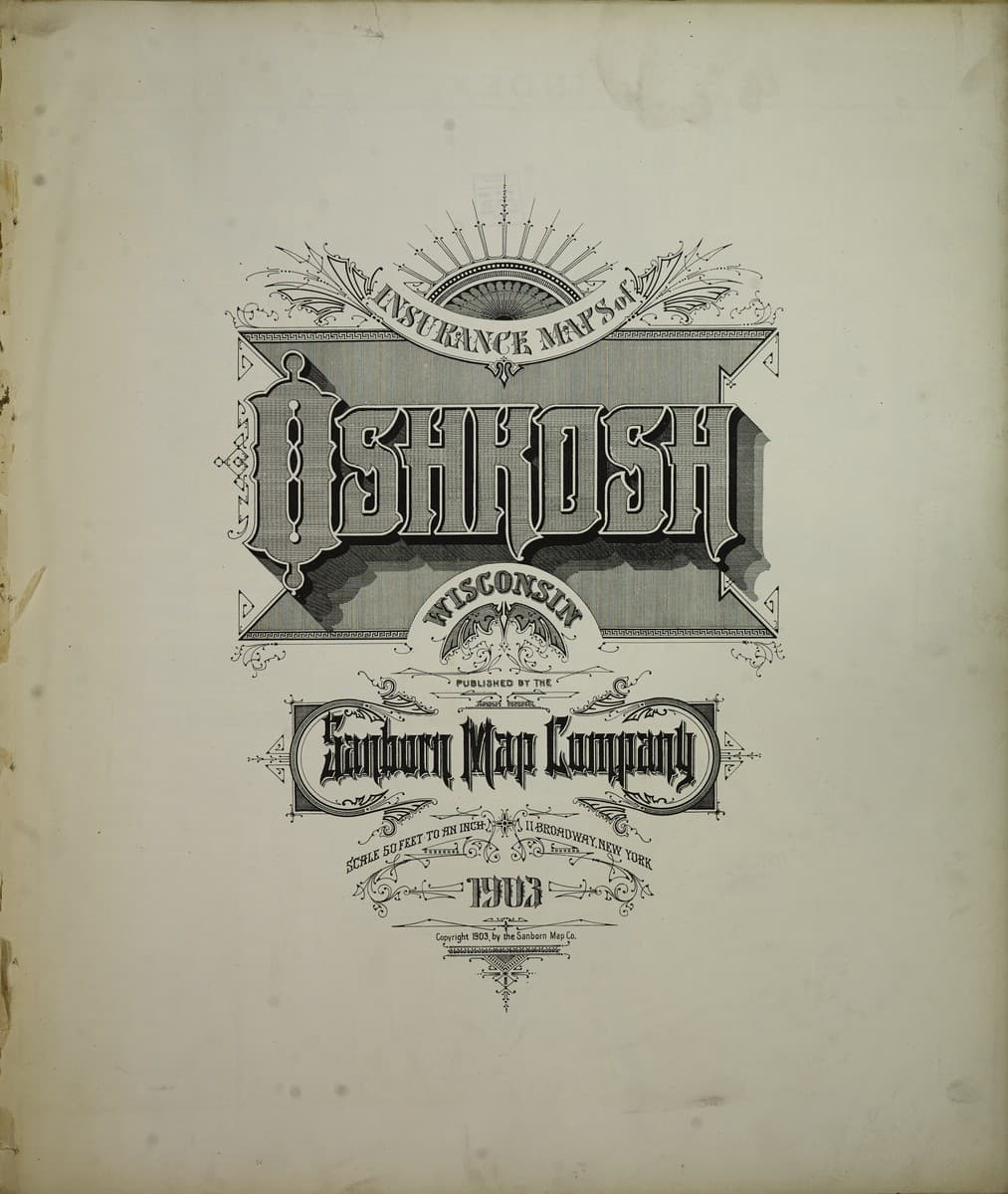 Oshkosh, Wisconsin - 1903 Sanborn Map