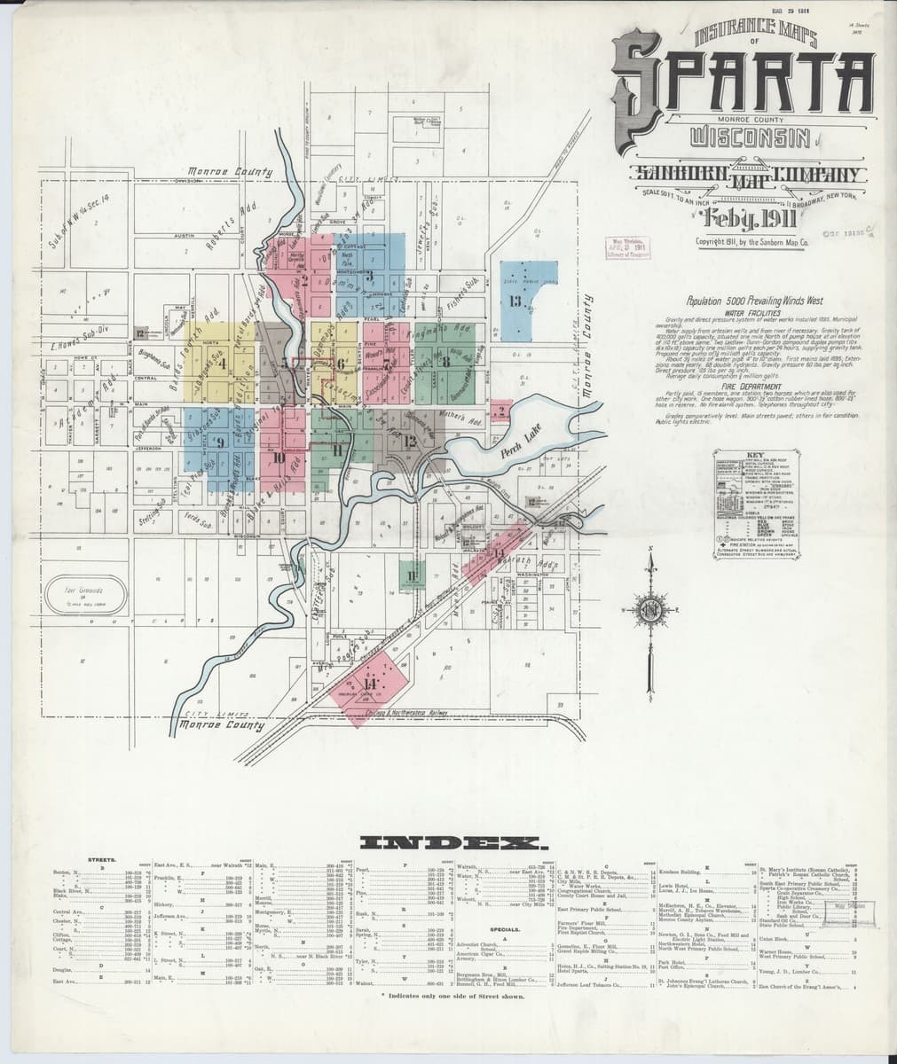 Sparta, Wisconsin - 1911 Sanborn Map