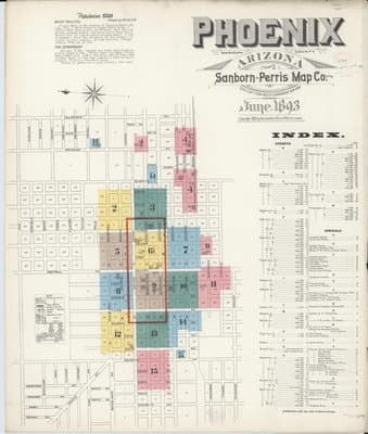 Sanborn Fire Insurance Map: Phoenix (1893)