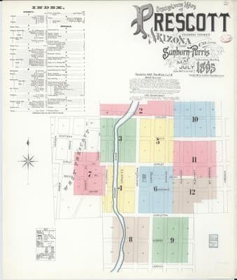 Sanborn Fire Insurance Map: Prescott, Arizona (1895)