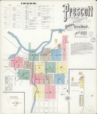Sanborn Fire Insurance Map: Prescott (1901)
