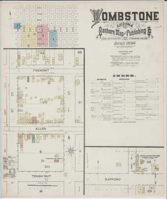 Sanborn Fire Insurance Map: Tombstone, Arizona (1886)