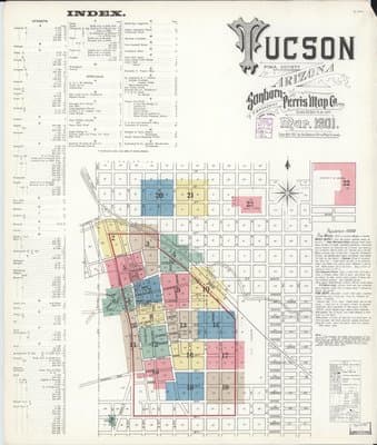 Sanborn Fire Insurance Map: Tucson, Arizona (1901)