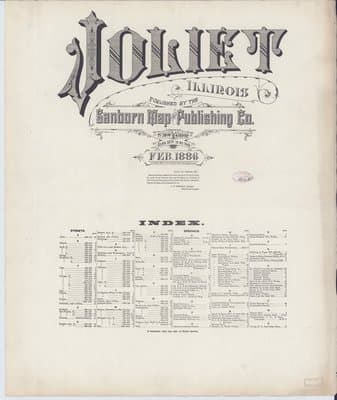 Sanborn Fire Insurance Map: Joliet, Illinois (1886)