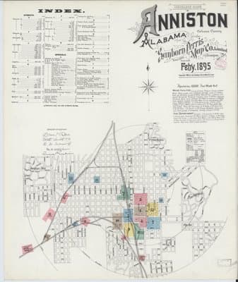 Sanborn Fire Insurance Map: Anniston, Alabama (1895)