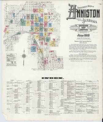 Sanborn Fire Insurance Map: Anniston, Alabama (1910)