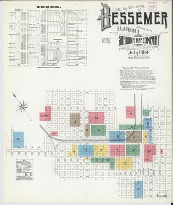 Sanborn Fire Insurance Map: Bessemer, Alabama (1904)