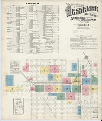 Sanborn Fire Insurance Map: Bessemer, Alabama (1913)