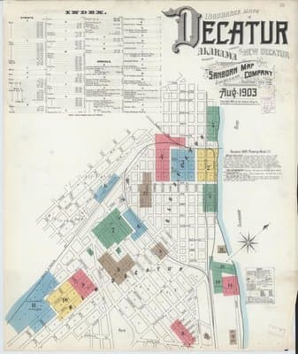 Sanborn Fire Insurance Map: Decatur, Alabama (1903)