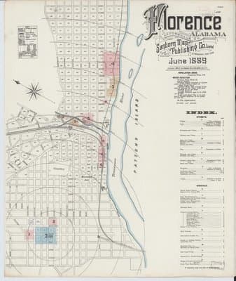 Sanborn Fire Insurance Map: Florence, Alabama (1889)