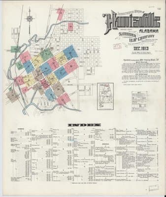 Sanborn Fire Insurance Map: Huntsville, Alabama (1913)
