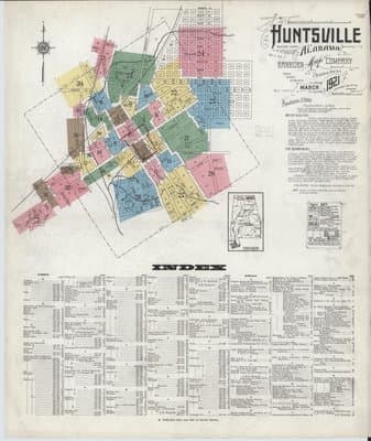 Sanborn Fire Insurance Map: Huntsville, Alabama (1921)