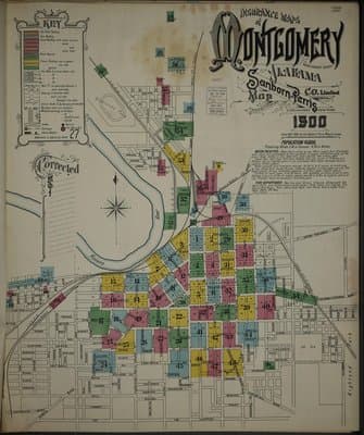 Sanborn Fire Insurance Map: Montgomery, Alabama (1900)