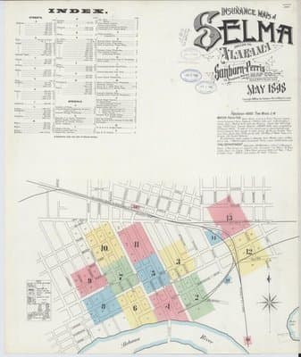 Sanborn Fire Insurance Map: Selma, Alabama (1898)
