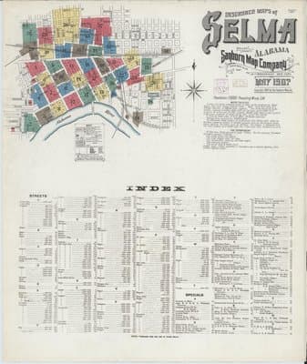 Sanborn Fire Insurance Map: Selma, Alabama (1907)