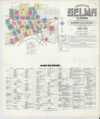 Sanborn Fire Insurance Map: Selma, Alabama (1913)