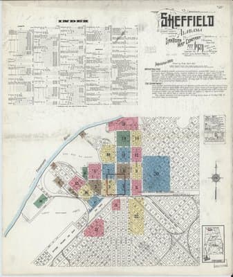 Sanborn Fire Insurance Map: Sheffield, Alabama (1921)