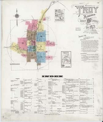 Sanborn Fire Insurance Map: Troy, Alabama (1923)
