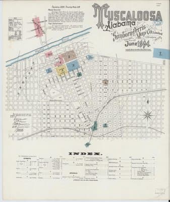 Sanborn Fire Insurance Map: Tuscaloosa, Alabama (1894)