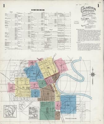 Sanborn Fire Insurance Map: Camden, Arkansas (1924)