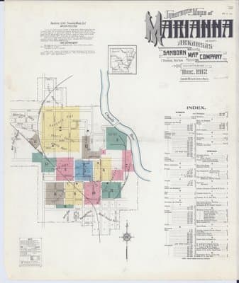 Sanborn Fire Insurance Map: Marianna, Arkansas (1912)