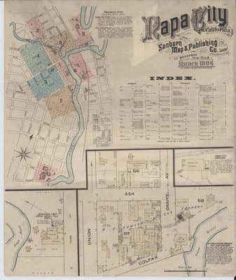 Sanborn Fire Insurance Map: Napa, California (1886)