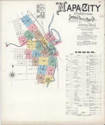 Sanborn Fire Insurance Map: Napa, California (1891)