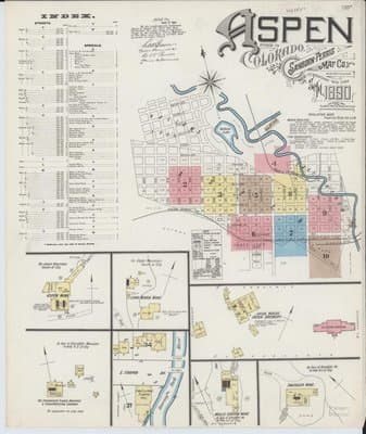 Sanborn Fire Insurance Map: Aspen, Colorado (1890)