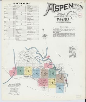 Sanborn Fire Insurance Map: Aspen, Colorado (1893)