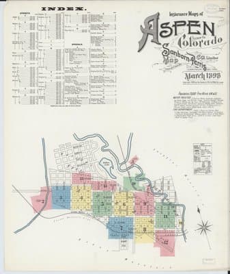 Sanborn Fire Insurance Map: Aspen, Colorado (1898)