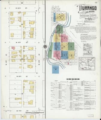 Sanborn Fire Insurance Map: Durango, Colorado (1919)