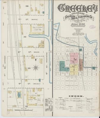 Sanborn Fire Insurance Map: Greeley, Colorado (1886)
