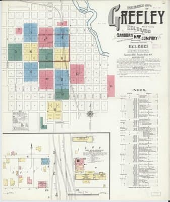 Sanborn Fire Insurance Map: Greeley, Colorado (1909)