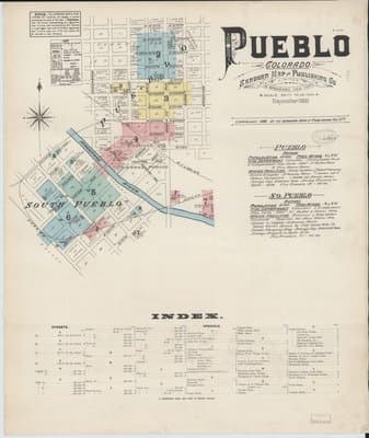 Sanborn Fire Insurance Map: Pueblo, Colorado (1883)