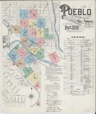 Sanborn Fire Insurance Map: Pueblo, Colorado (1889)