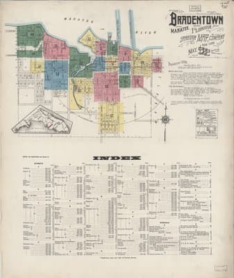 Sanborn Fire Insurance Map: Bradenton, Florida (1922)