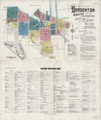 Sanborn Fire Insurance Map: Bradenton, Florida (1926)