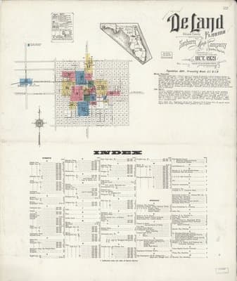 Sanborn Fire Insurance Map: De Land, Florida (1921)
