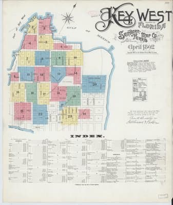 Sanborn Fire Insurance Map: Key West, Florida (1892)