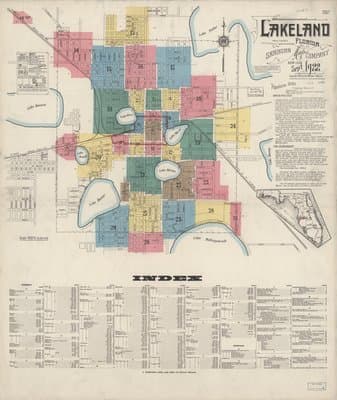 Sanborn Fire Insurance Map: Lakeland, Florida (1922)